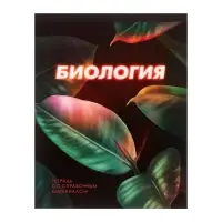 Тетрадь предметная 48 листов в клетку Calligrata &laquo;3D. Биология&raquo;, серые листы