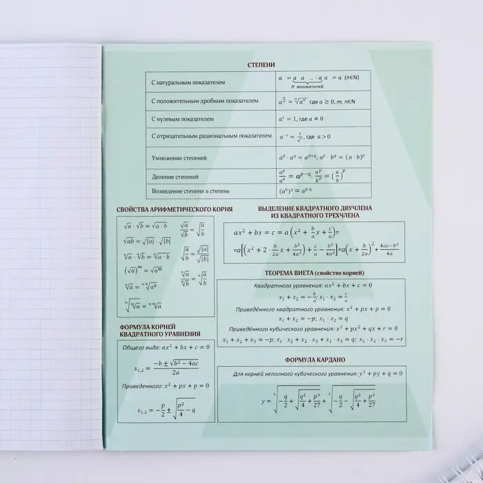 Тетрадь в клетку, предметная, 48 л.,на скрепке, А5 &laquo;ВЕЛИКИЕ ЛИЧНОСТИ. Алгебра&raquo;