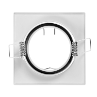 Светильник встраиваемый поворотный, под лампу MR16, квадрат, металл, белый