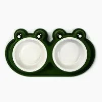 Миска двойная фигурная 29,5 х 14 х 4 см, зелёная