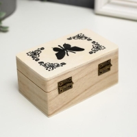 Шкатулка дерево для росписи "Бабочка" 6х10х5 см