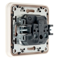 Розетка одноместная, серия "Circular", 10 А, скрытая, без з/к, белая