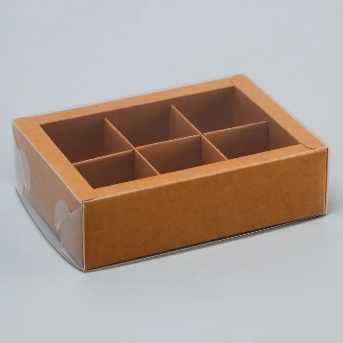 Коробка для 6 конфет, 13.7&times;9.85&times;3.85 см