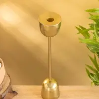 Подсвечник "Факел" алюминий 38 см, цв. золото