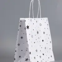 Пакеты подарочные, "С Днем Рождения", 22 х 12 х 25 см , набор 4 шт