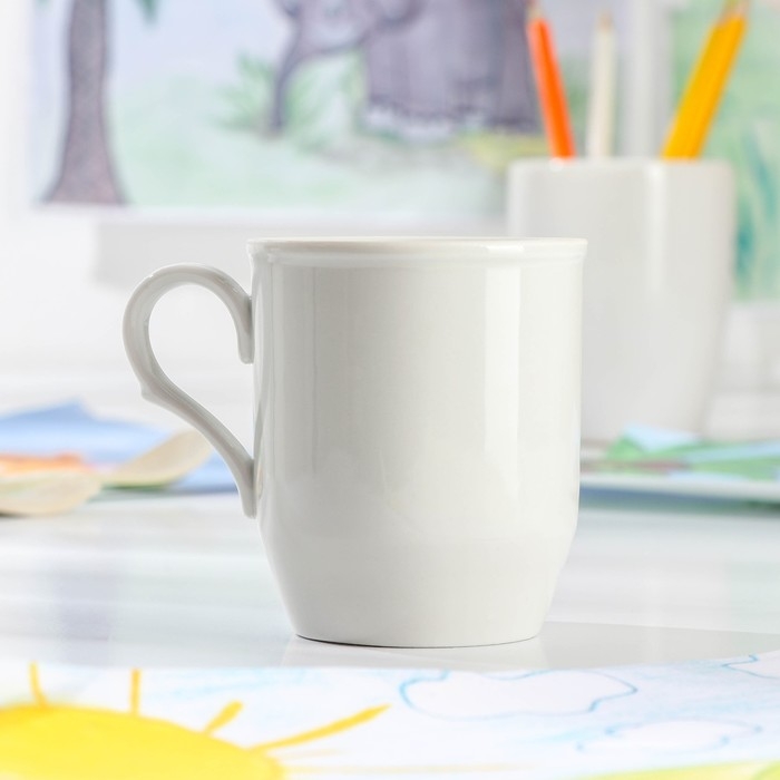 Кружка фарфоровая &laquo;Русское поле. Весёлый Колобок&raquo;, 210 мл, d=7 см, рисунок МИКС