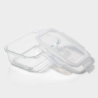 Контейнер для еды из жаропрочного стекла Доляна &laquo;Данте&raquo;, прямоугольный, 640 мл, 17&times;12,5&times;6,3 см