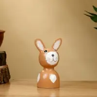 Набор сувенирный &laquo;Зайки&raquo;, h=15 см, h=13 см, h=10.5 см, дерево, коричневый