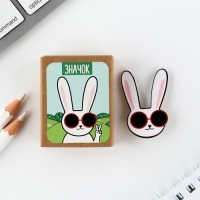 Значок в коробочке &laquo;Заяц&raquo; 5 х 4 см