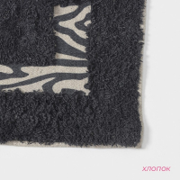 Коврики для ванной и туалета Доляна &laquo;Зебра&raquo;, 2 шт: 40&times;40, 40&times;60 см,