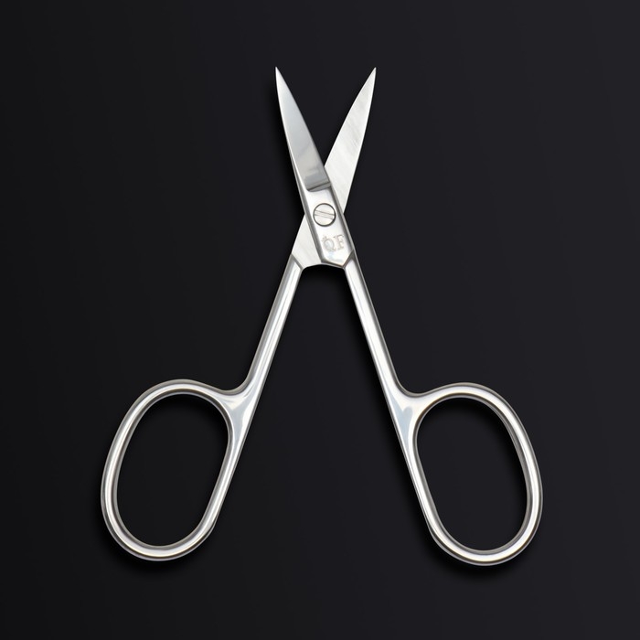 Ножницы маникюрные &laquo;Premium&raquo;, загнутые, широкие, 9,3 см, на блистере, цвет серебристый