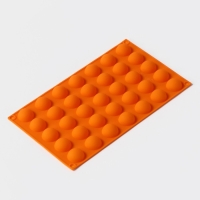 Форма для выпечки Доляна &laquo;Полусферы&raquo;, силикон, 30&times;17,5 см, 35 ячеек (d=2,5), цвет МИКС