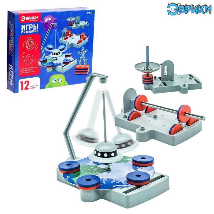 Набор для опытов &laquo;Игры с магнитами&raquo;, 12 опытов и игр