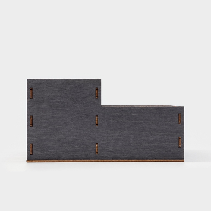 Подставка - органайзер деревянный барный Доляна, под стаканы, крышки, трубочки, салфетки, 40&times;25&times;15 см