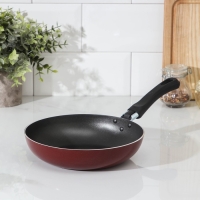 Сковорода &laquo;Эксперт&raquo;, d=20 см, пластиковая ручка, антипригарное покрытие, цвет бордовый