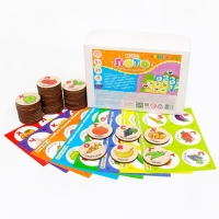 Лото детское &laquo;Овощи, фрукты, ягоды&raquo; (круглые фишки)