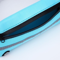 Сумка для бега поясная, на молнии, цвет голубой