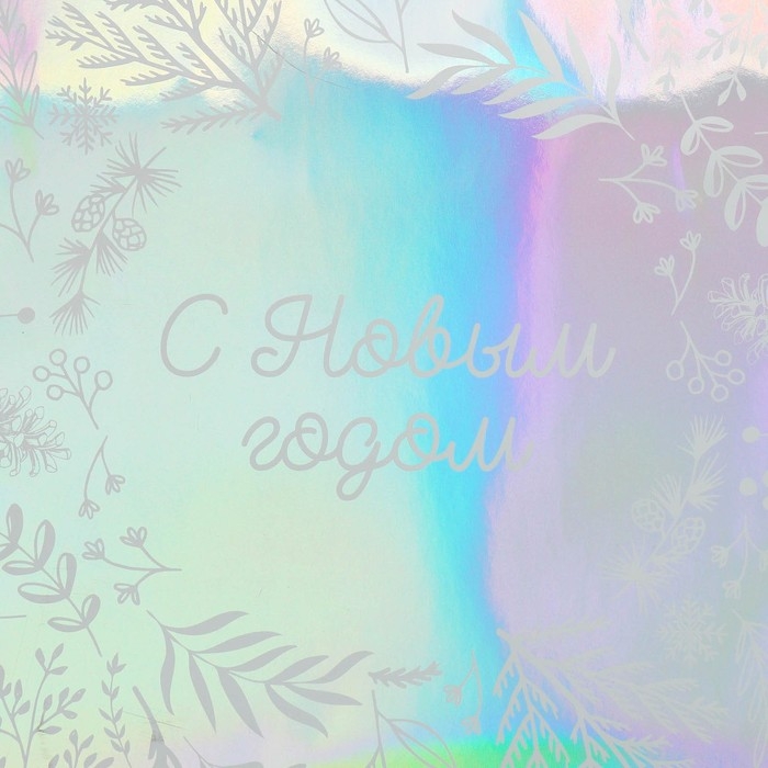 Пакет голографический &laquo;Новогодняя поляна&raquo;, L 31 х 40 х 11.5 см, Новый год