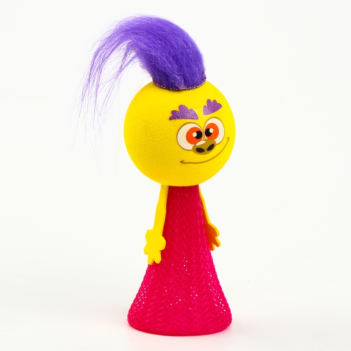 Стрелялка &laquo;Смайлик&raquo;, с волосами, цвета МИКС