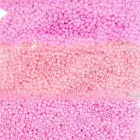 Бисер круглый 12/0 "Розовые облака" 6 цветов х 10 гр 20х8 см