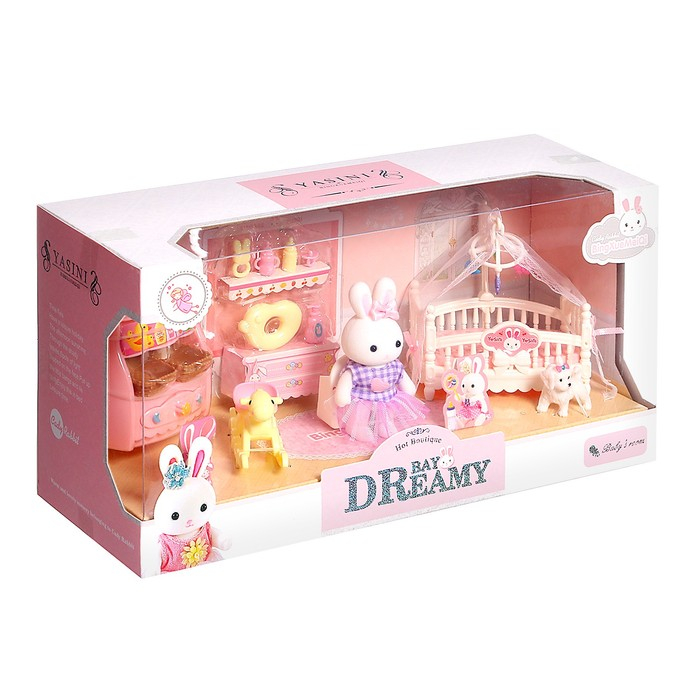 Игровой набор &laquo;Зайчик: детская комната&raquo; с набором мебели, питомцем и аксессуарами, МИКС