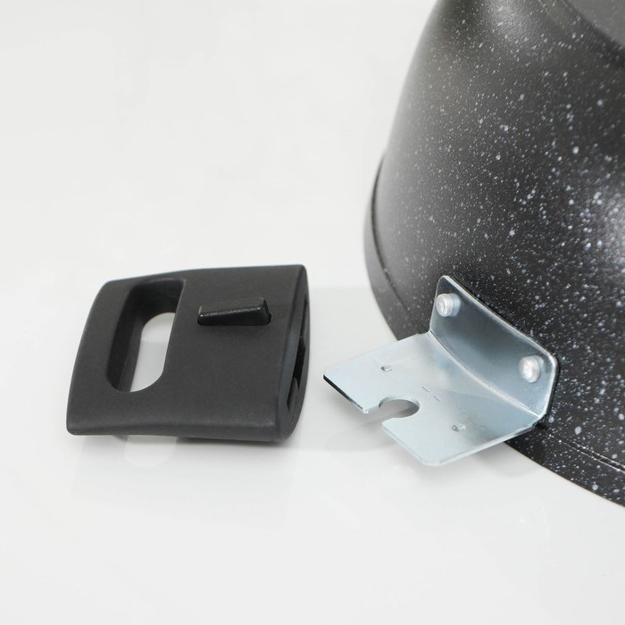 Сотейник, d=30 см, съёмные ручки, стеклянная крышка, антипригарное покрытие, цвет тёмный мрамор