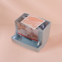 Органайзер для ватных палочек, с крышкой, 9 &times; 6,5 &times; 7,5 см, цвет МИКС