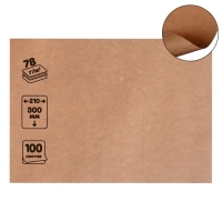 Крафт-бумага для графики, эскизов, печати А4, 100 листов (210 х 300 мм), 78 г/м&sup2;, Марка А /Коммунар/