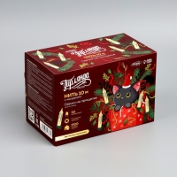 Гирлянда &laquo;Нить&raquo; 10 м с насадками &laquo;Свечи на прищепке&raquo;, IP20, тёмная нить, 50 LED, свечение тёплое белое, 220 В