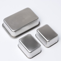 Контейнер для еды из нержавеющей стали 2 секции, 23&times;15,5&times;7, с крышкой