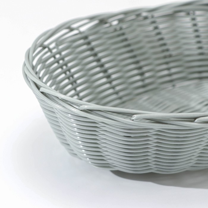 Корзинка для подачи Доляна &laquo;Плуг&raquo;, 25&times;18&times;6,5 см, цвет серый