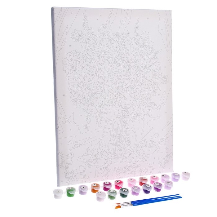 Картина по номерам на холсте с подрамником &laquo;Натюрморт с цветами&raquo;, 30х40 см