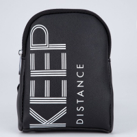 Сумка молодёжная через плечо KEEP distance, цвет чёрный