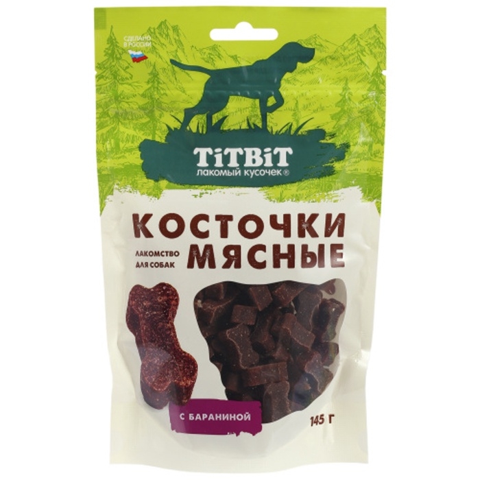 Лакомство из баранины Titbit "Косточки мясные" для собак, 145 г