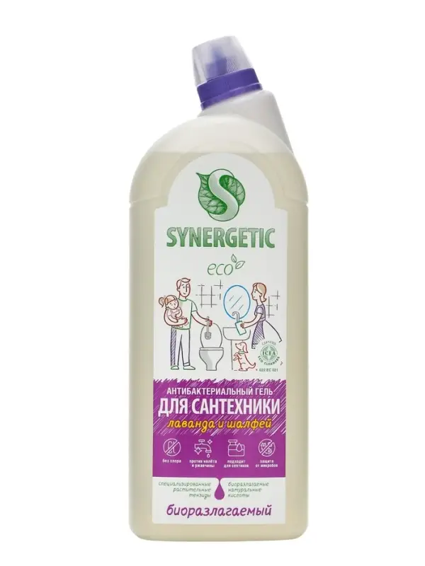 Средство для сантехники Synergetic "Сказочная Чистота" Лаванда и Шалфей 1,5 л