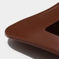 Форма для шоколада Доляна &laquo;Мини-шоколадки&raquo;, силикон, 22&times;11&times;1 см, 3 ячейки, коричневая