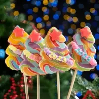 Карамель на палочке &laquo;Елочка лолли&raquo;, радуга, 55 г