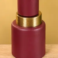 Подсвечник на 1 свечу текстурный "Баклажановый" 10,5х10,5х20 см