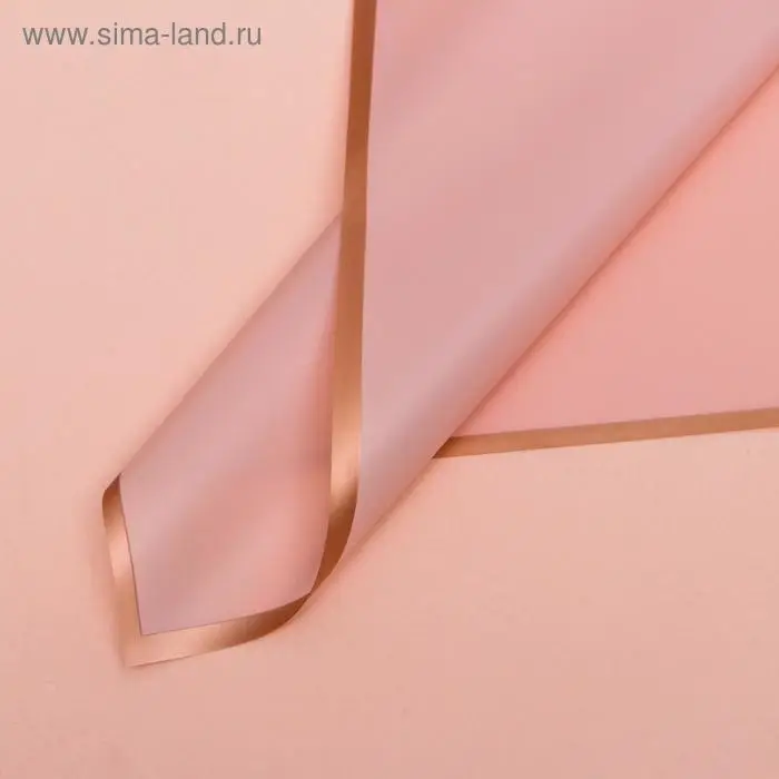 Пленка для цветов &laquo;Бронзовая полоса&raquo;, пудра, 58&times;58&plusmn;5% см