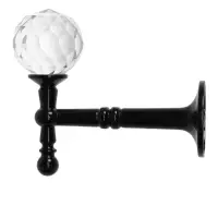 Крючок - держатель для штор на стену CAPPIO KS043, металлический, цвет черный, 2 шт