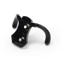 Крючок мебельный ТУНДРА TKd=007, двухрожковый, черный