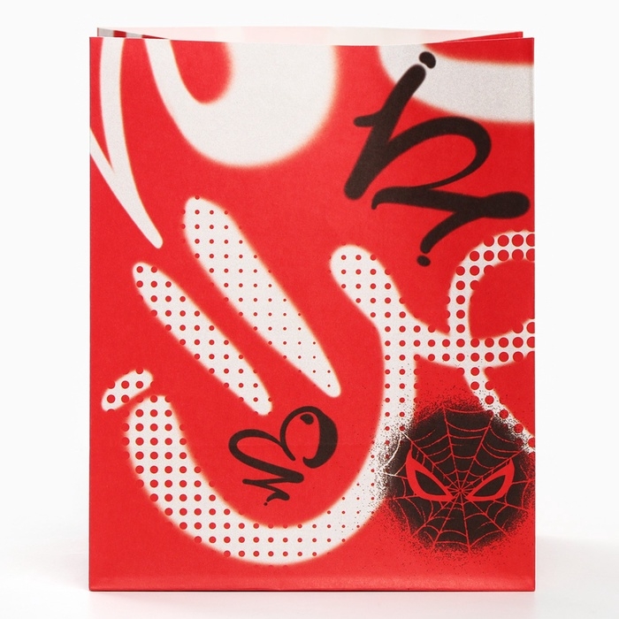 Набор крафтовых пакетов со стикерами, Человек-паук, 18х22х12 см