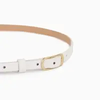 Ремень жен 02-01-01-01, Июнь2515 1,5*0,3*110 см, без винта, пряж золото, 1 прокол, белый