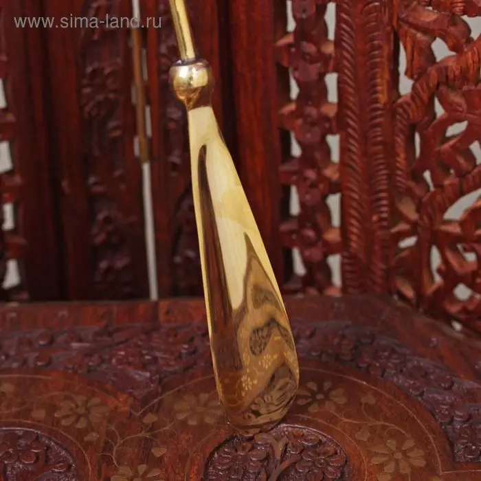 Ложка для обуви "Якорь с канатом" латунь 52х5,5х1 см