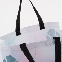 Сумка хозяйственная без застёжки, цвет белый/розовый