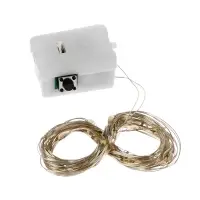 Гирлянда &laquo;Нить&raquo; 3 м, роса. IP20, серебристая нить. 30 LED, от батареек AG13&times;3, 3 режима, свечение мульти