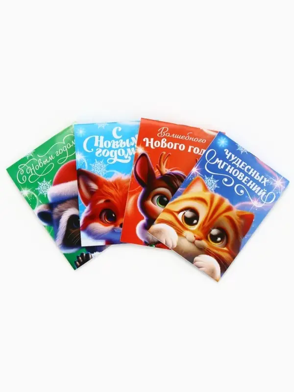 Блокнот А7, 16 л МИКС "Волшебные пушистики"