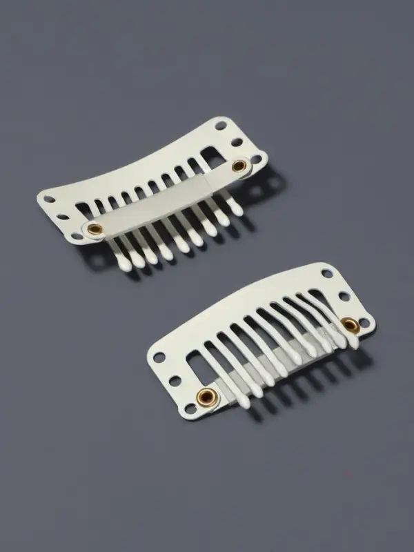 Зажимы для наращивания волос, набор - 4 шт., 3.2 (&plusmn;1) см, бежевые