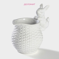 Молочник Доляна &laquo;Зайка&raquo;, 450 мл, цвет белый