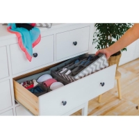 Органайзер для хранения белья &laquo;Зигзаг&raquo;, 12 ячеек, 32&times;32&times;10 см, цвет серый